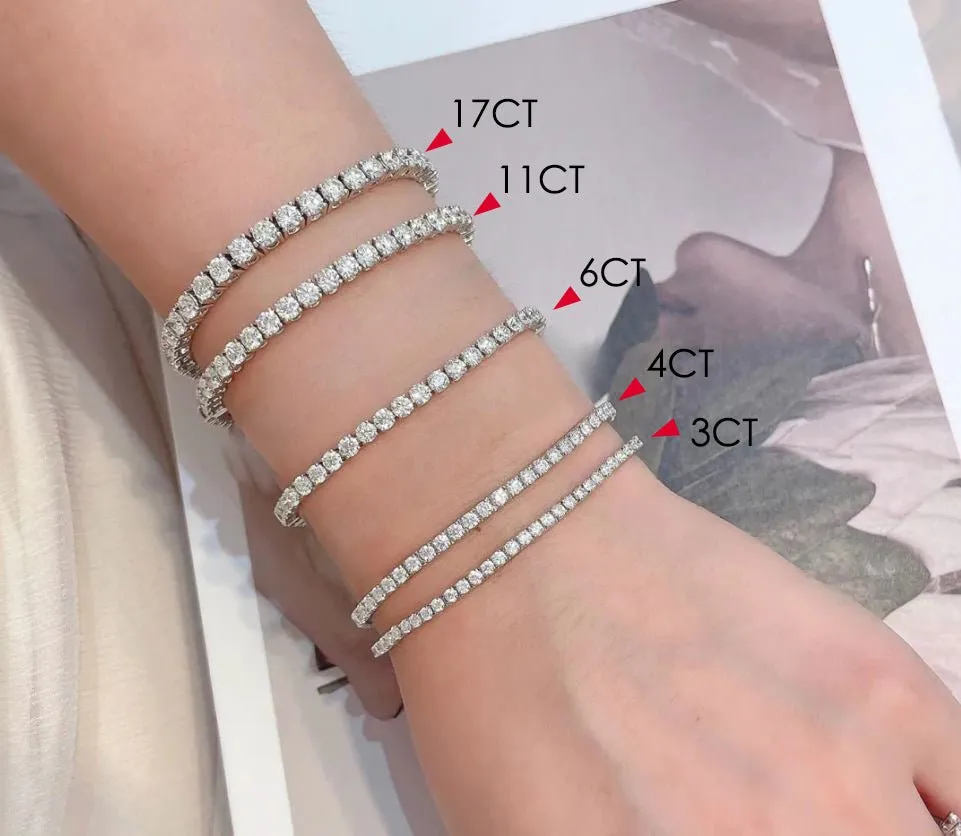 4CT TCW Round Lab Diamond Tennis Bracelet
