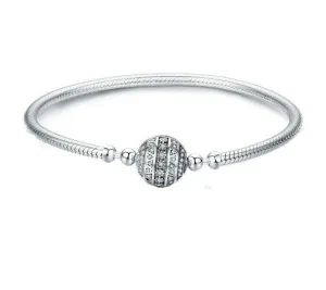 Classic Pave Stone Bangle Bracelet