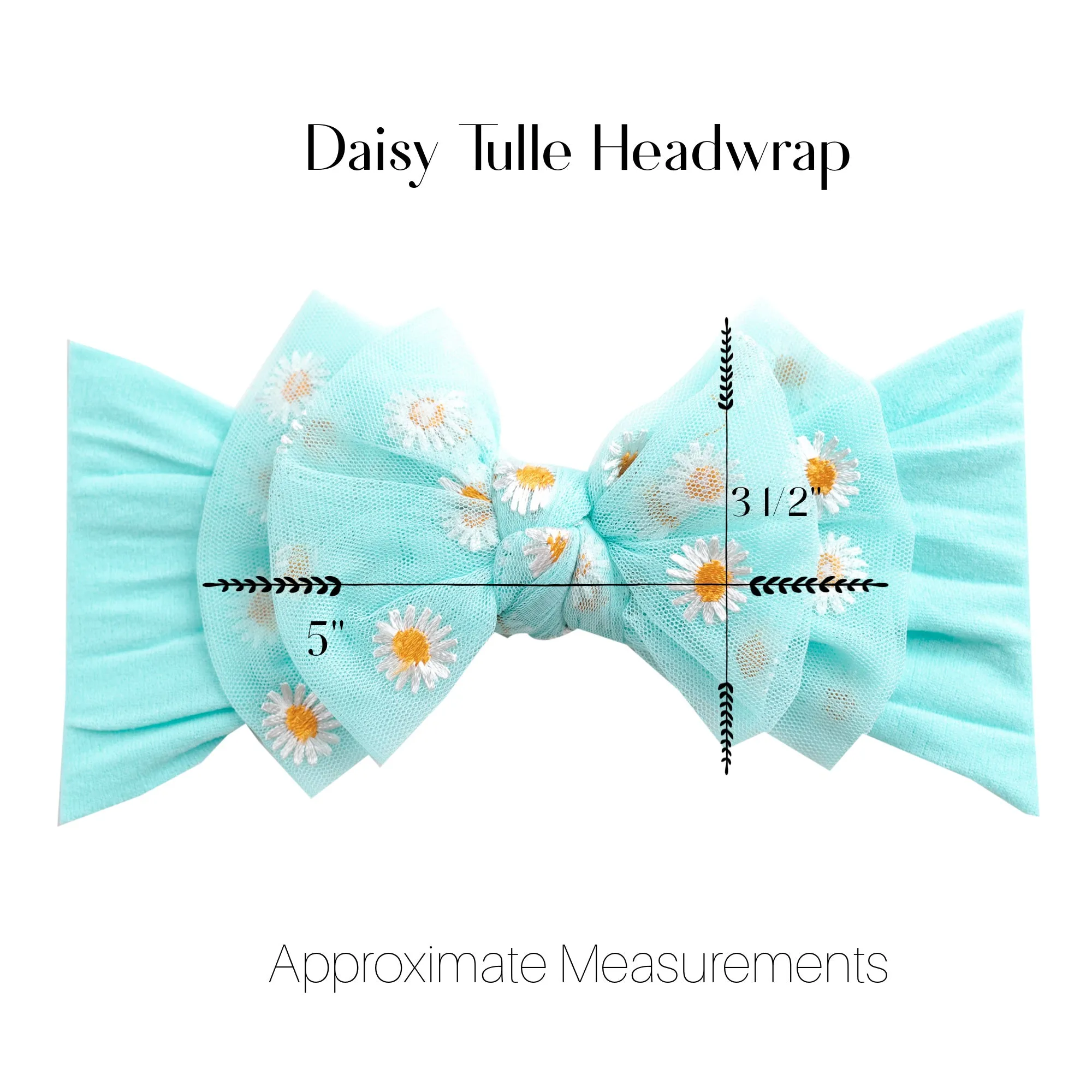 Daisy Flower  Headband - Black