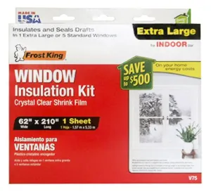 Frost King V75H 62" x 210" Indoor Extra Large Window Insulation Kit - Quantity of 4