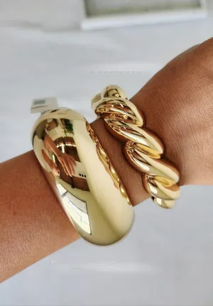 Hinged Twisted Bangle Bracelet