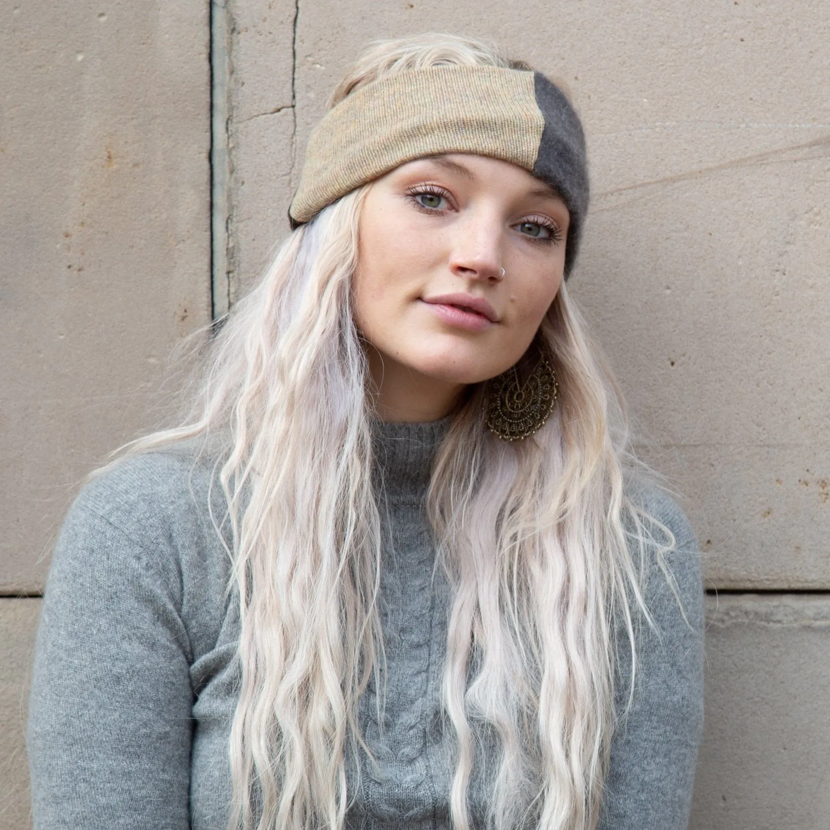 Neutral Cashmere Ear Warmer Headband