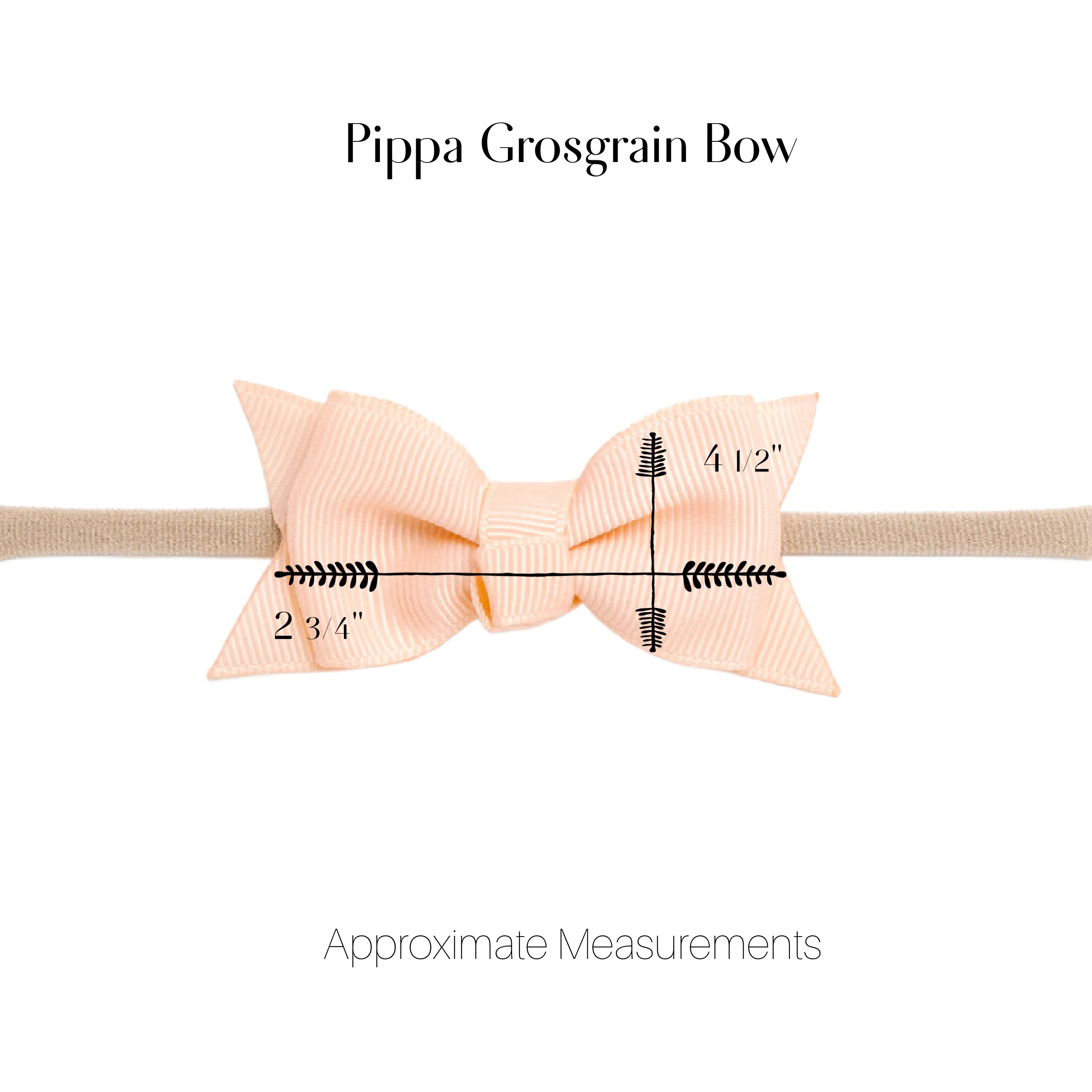 Pippa Grosgrain Bow - Camel