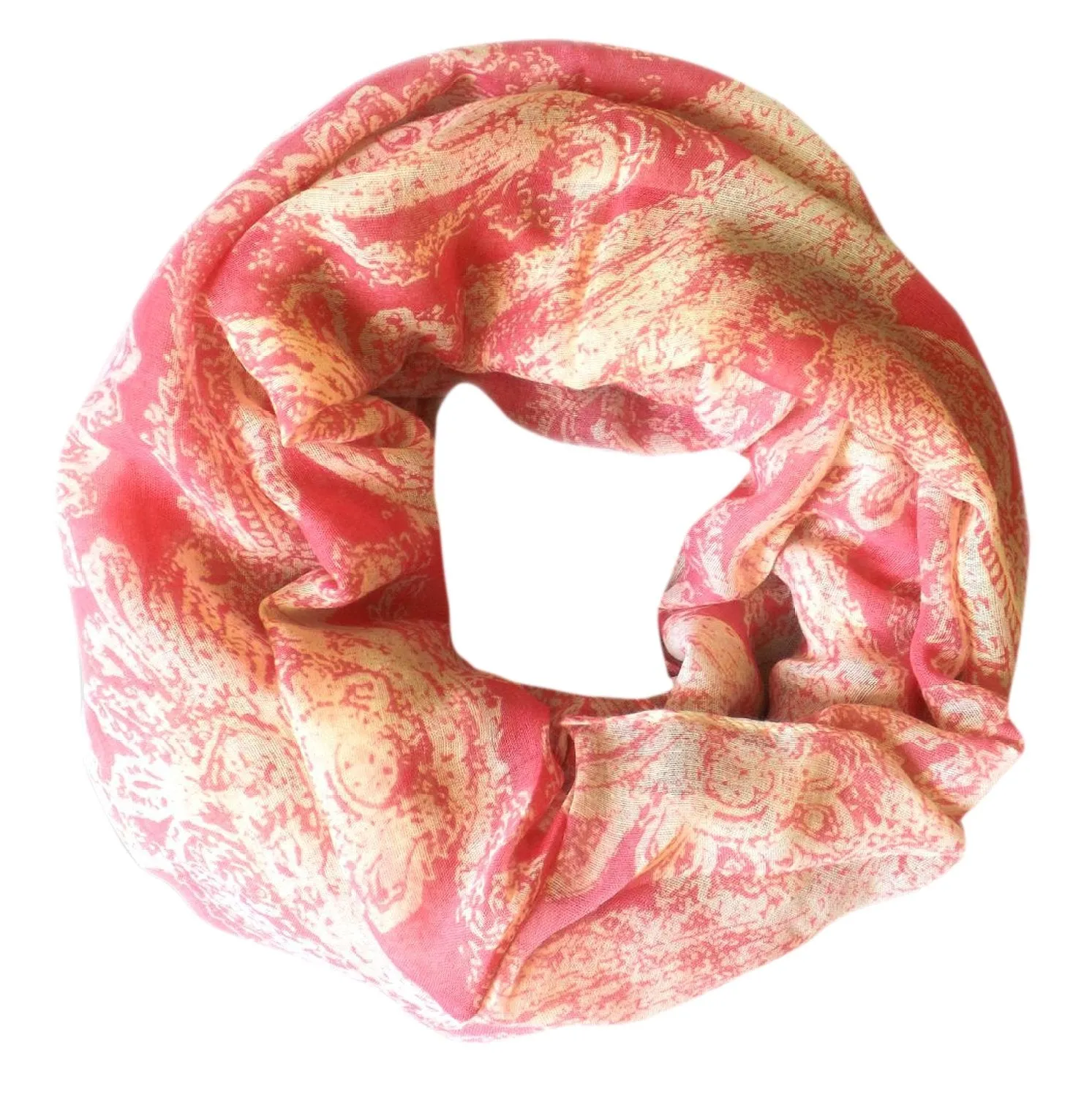 Sunflower Print Floral Infinity Loop Scarf