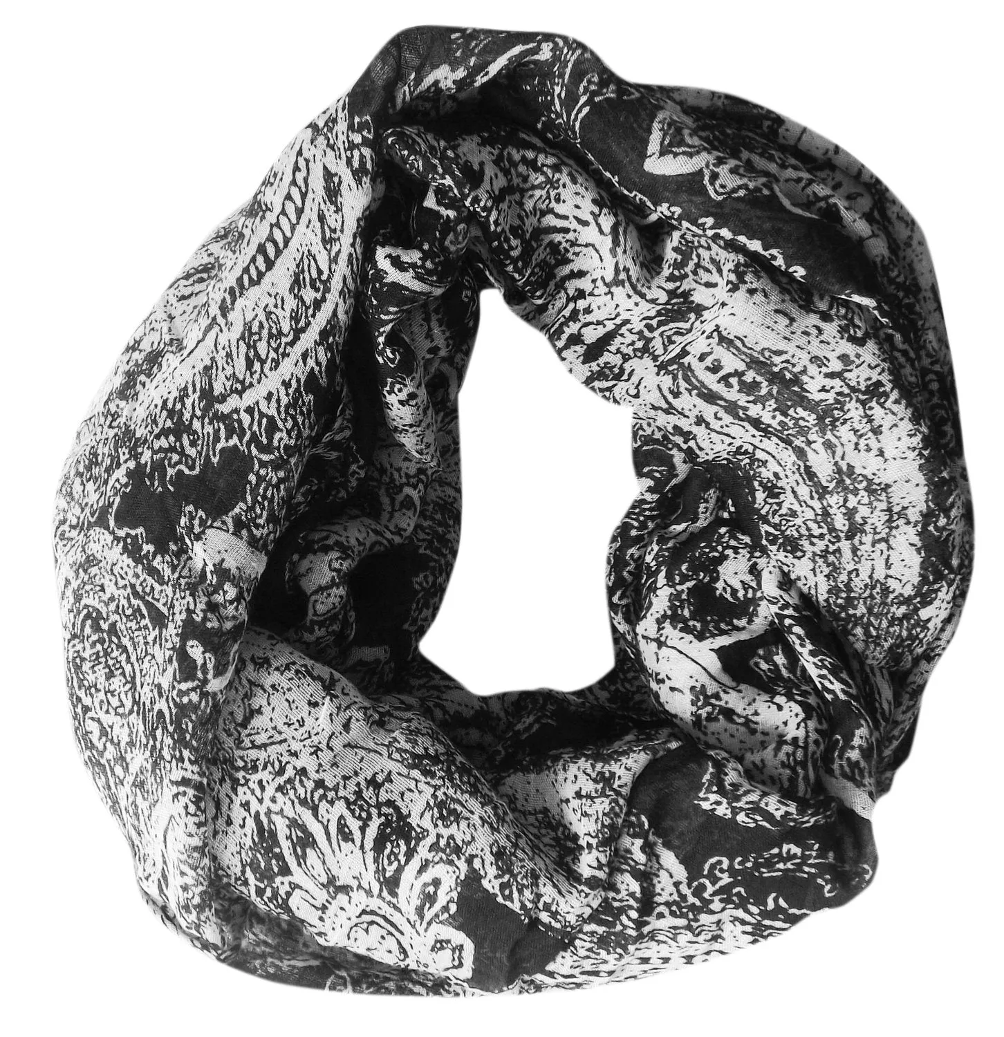 Sunflower Print Floral Infinity Loop Scarf