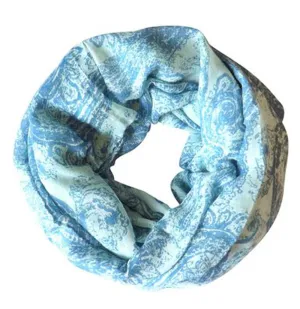 Sunflower Print Floral Infinity Loop Scarf