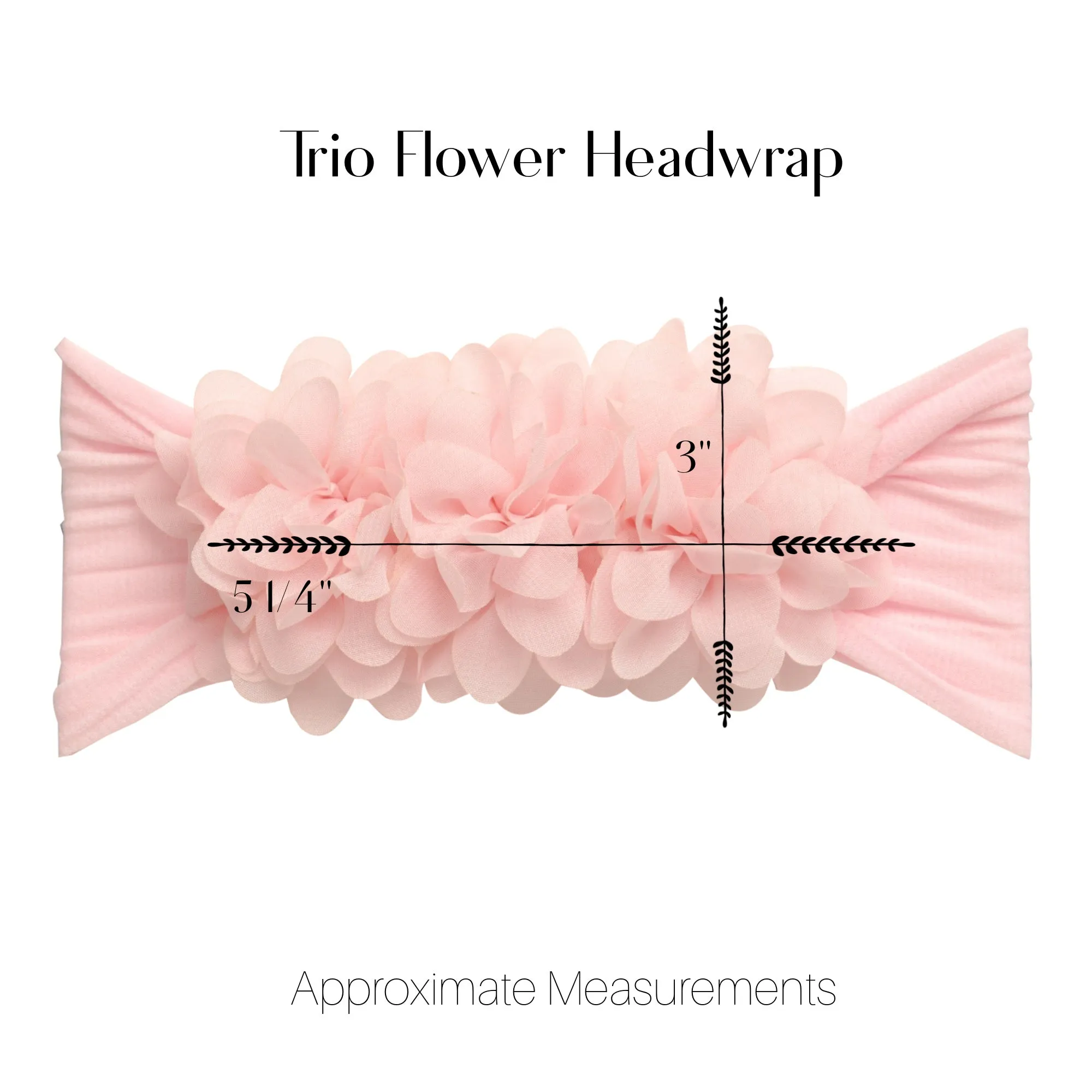 Trio Flower Headband - Capri Blue