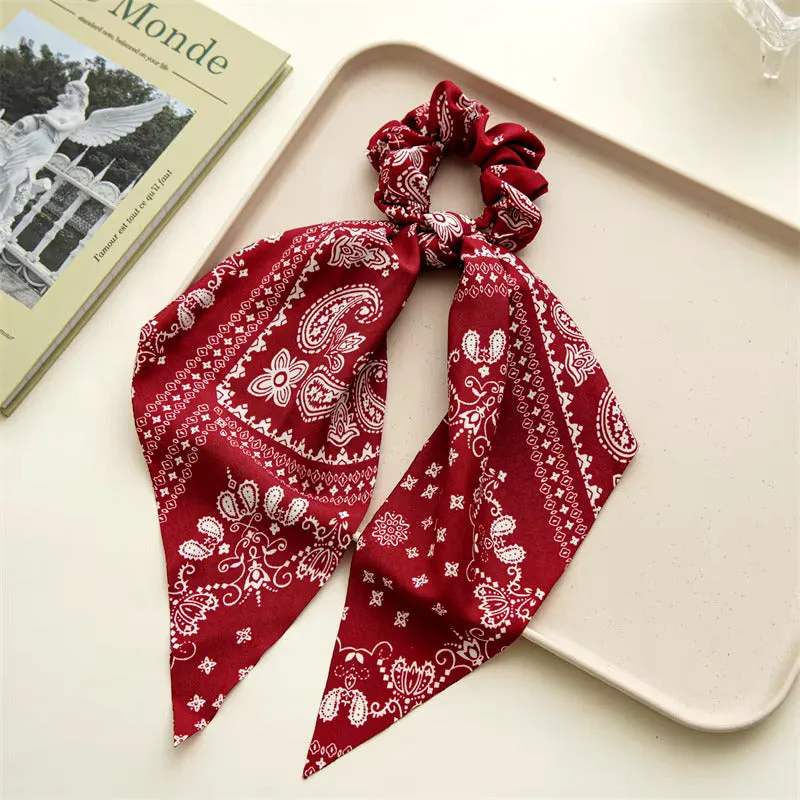 Two In One Scrunchie Scarves Assorted Colors