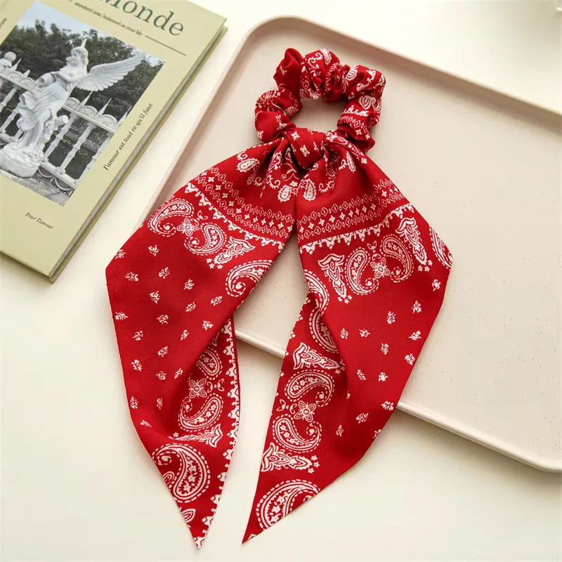 Two In One Scrunchie Scarves Assorted Colors
