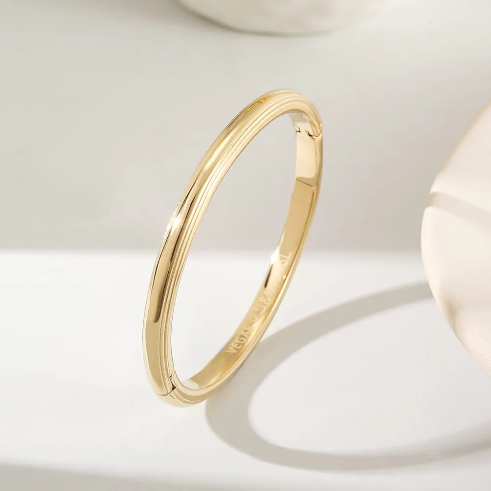 Vegas Bangle Yellow Gold Finish