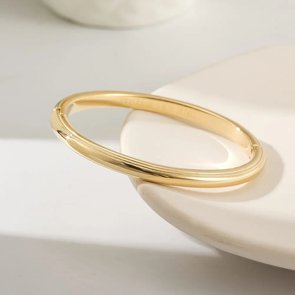 Vegas Bangle Yellow Gold Finish