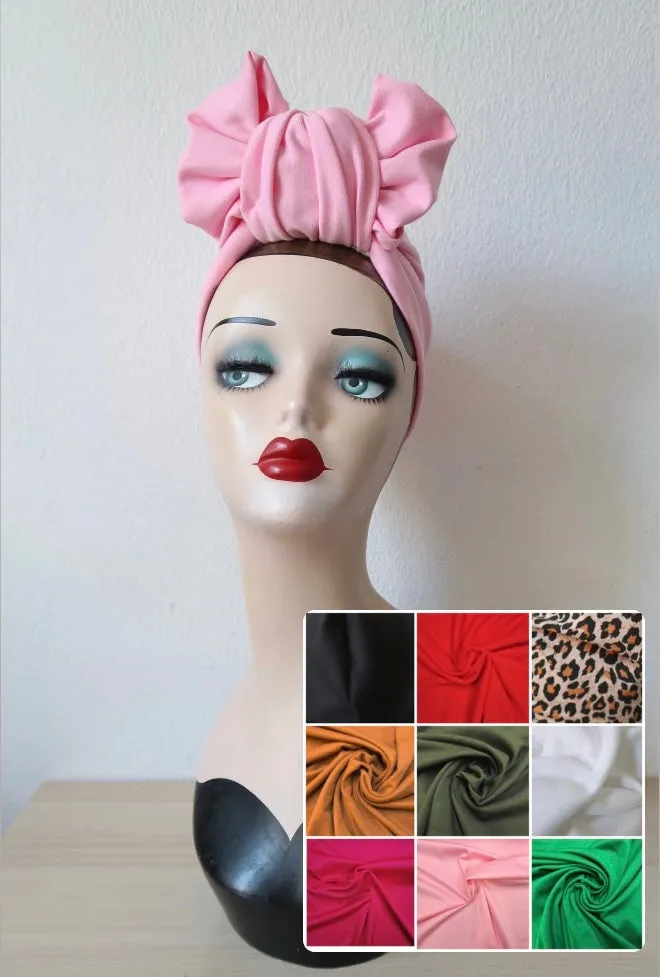 WORKWEAR KNOT Vintage Style Pre-tied Headband in 9 Colours (made to order)